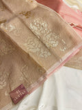 So-032 gulabi onam saree (tussar tissue)