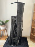 St-030 black with stripes semi tussar saree