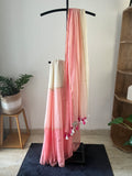 Sm-47 shades of pink mul cotton set saree