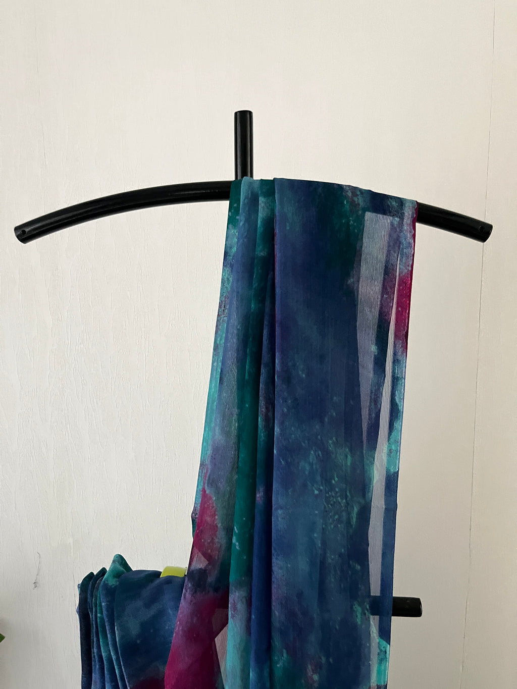 Sc-024 sea blue chiffon saree