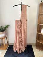 So-067 mauve peach with golden and silver checks
