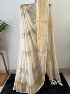 Sm-048 golden tiger mul cotton kerala saree