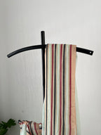 Sm-043 mint green with multi color striped border mul cotton saree