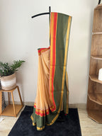 So-059 teal green and red kanchi border with beige body