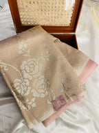 So-032 gulabi onam saree (tussar tissue)