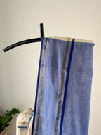 So-010 blue kerala saree in 100 count mul cotton