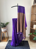 Sm-031 violet and copper acrylic cotton saree