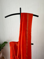 Sf-001 viscose georgette saree in orange