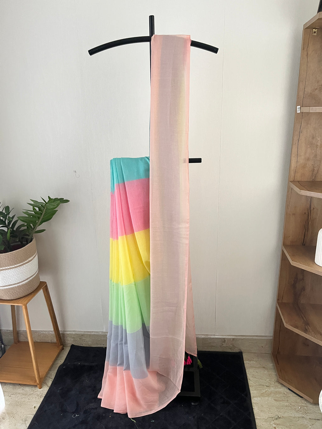 So-092 rainbow mul cotton saree