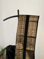 Black With Rettapettu Border With Running Blouse Piece | Snp-008