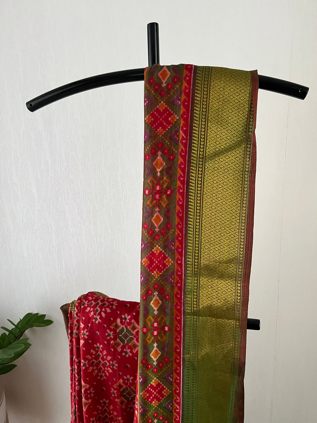 Red Pochampalli Saree With Blouse Piece | Spo-001