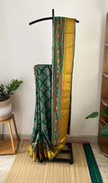 Green Pochampalli Saree With Blouse Piece | Spo-002