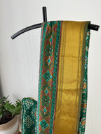 Green Pochampalli Saree With Blouse Piece | Spo-002