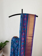 Blue Pochampalli Saree With Blouse Piece | Spo-003