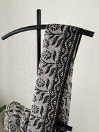 Black And White Kota Saree With Blouse Piece | Sk-003