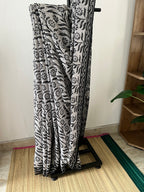 Black And White Kota Saree With Blouse Piece | Sk-003