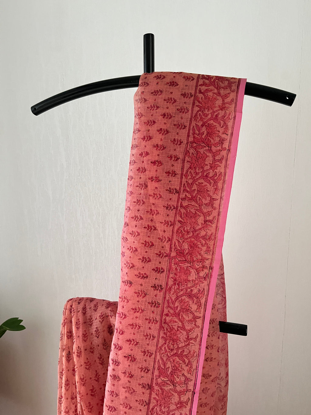 Pink And Peach Mughal Print With Blouse Piece | Sk-004