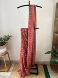 Red Semi Chanderi Silk Saree With Blouse Piece | Sc-003