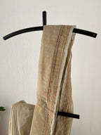 Beige Semi Chanderi Kantha Work With Blouse Piece | Sck-001