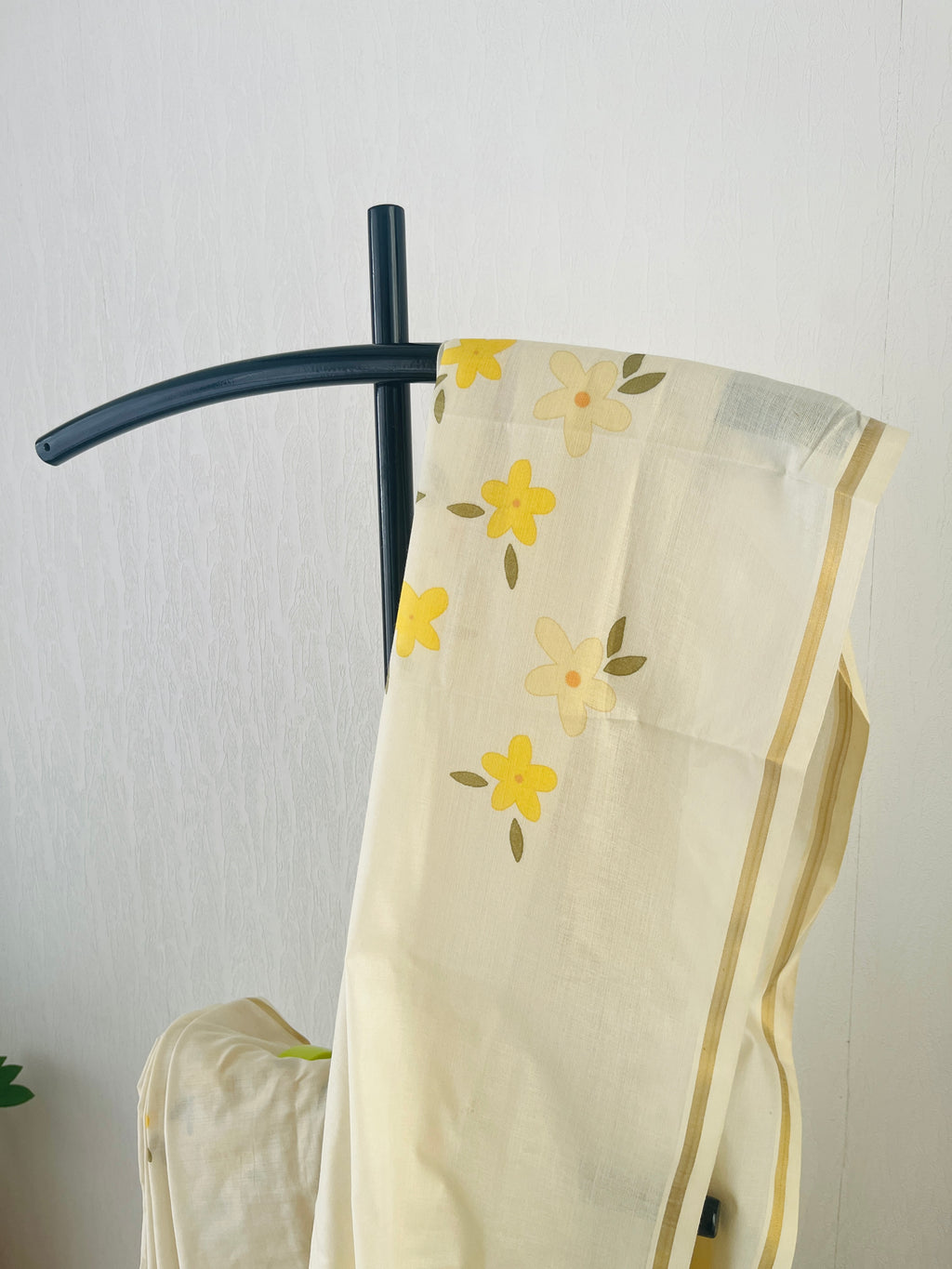 Yellow Floral Kerala Saree | Ks-008