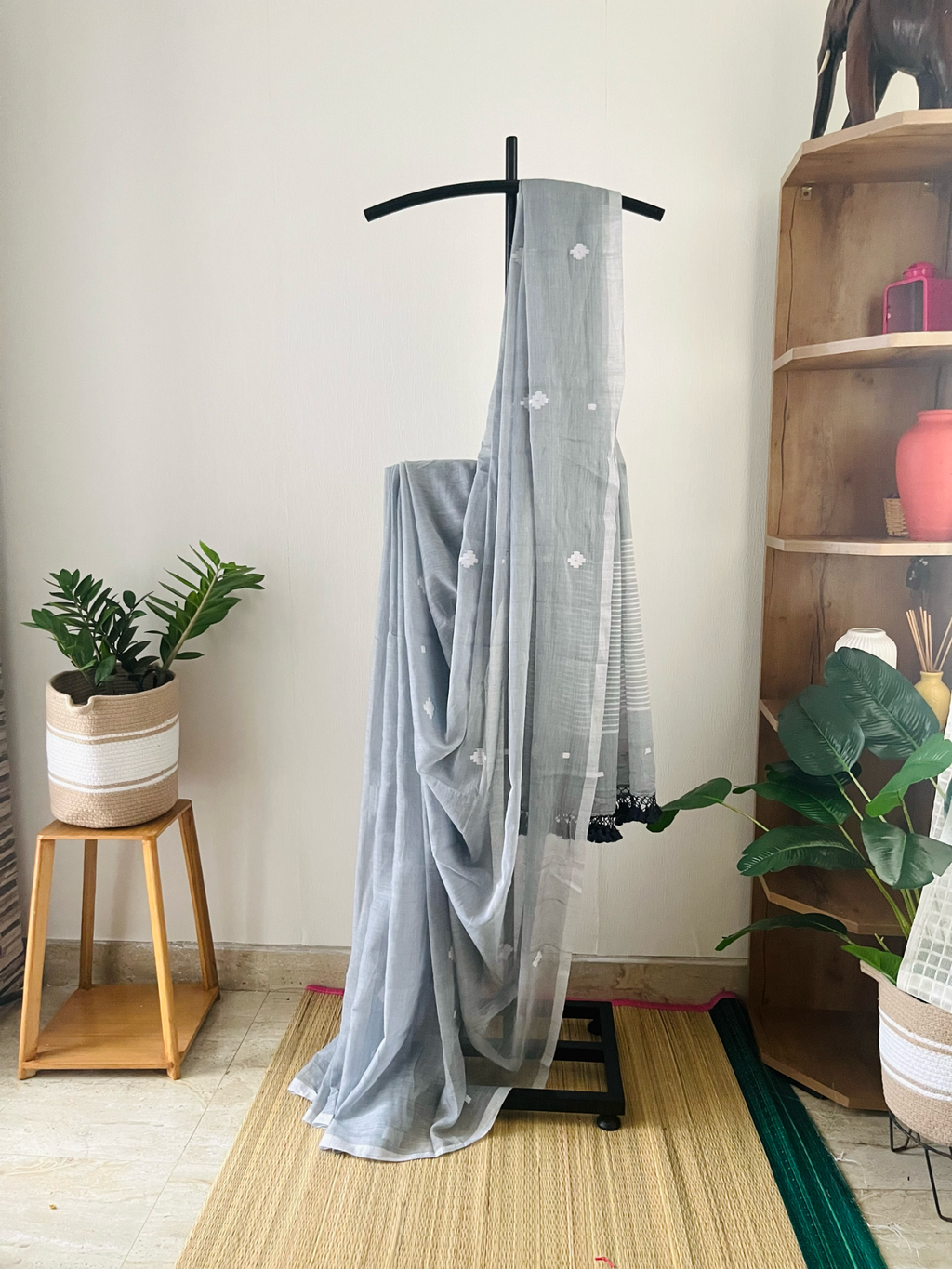 Grey Jamdani | Sm-010