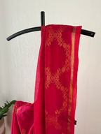 Red Lehar Zari Mul Cotton | Sm-020