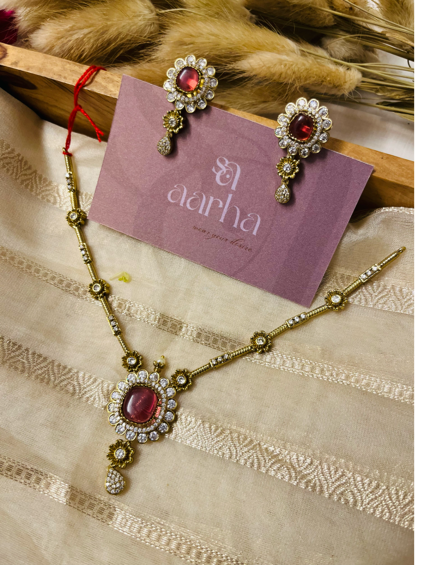 Single Ruby Stone Victorian | N016