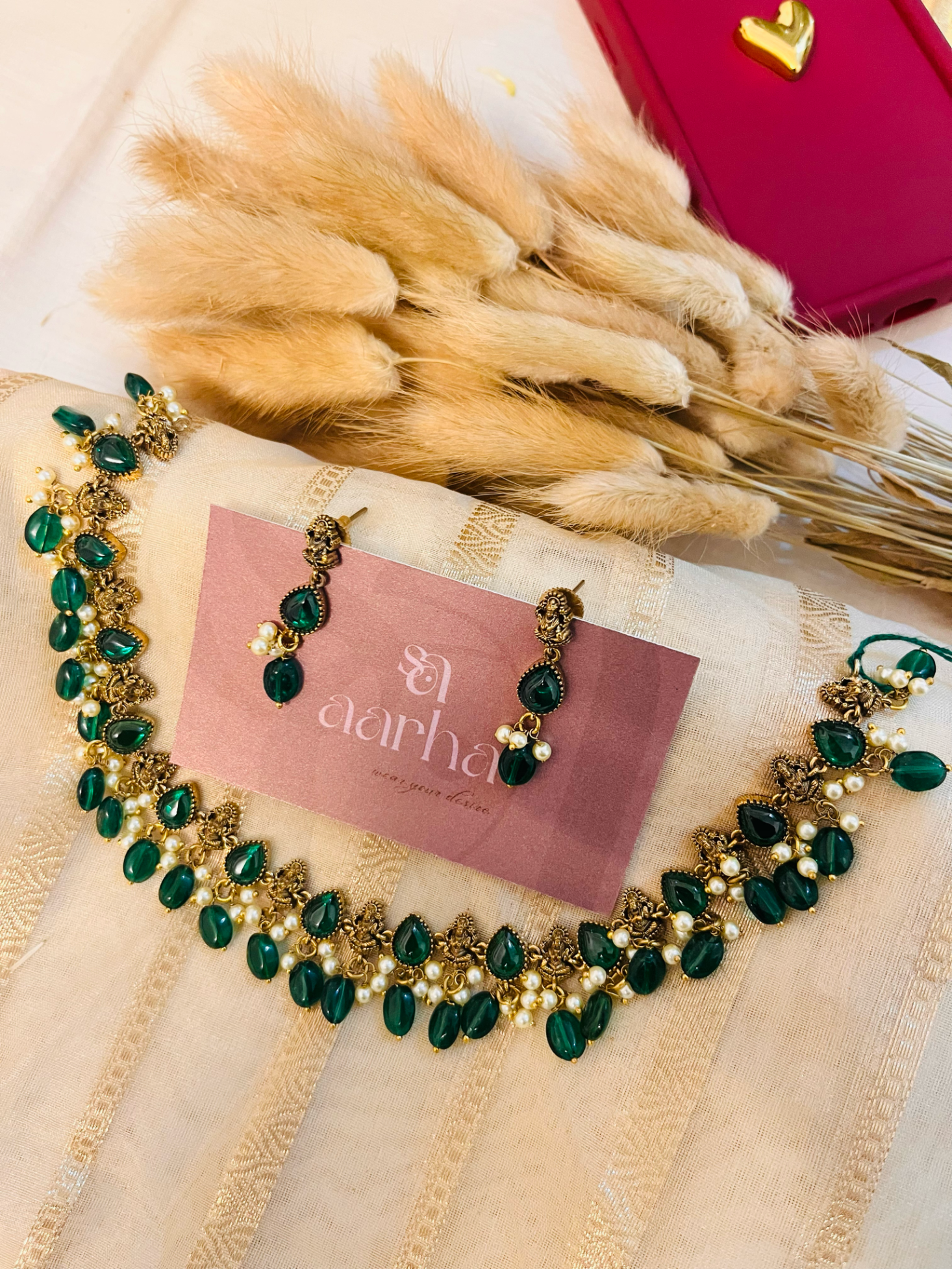 Green Tear Drop Lekshmi | N019