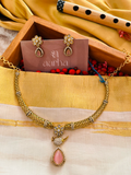 AD Victorian Single Stone Necklace | Jn 026